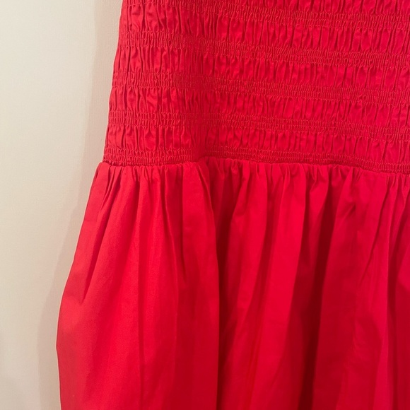 NWT ASTR The Label Off the Shoulder Cotton Red Ruffle Midi Dress Size Sm… - Picture 10 of 16